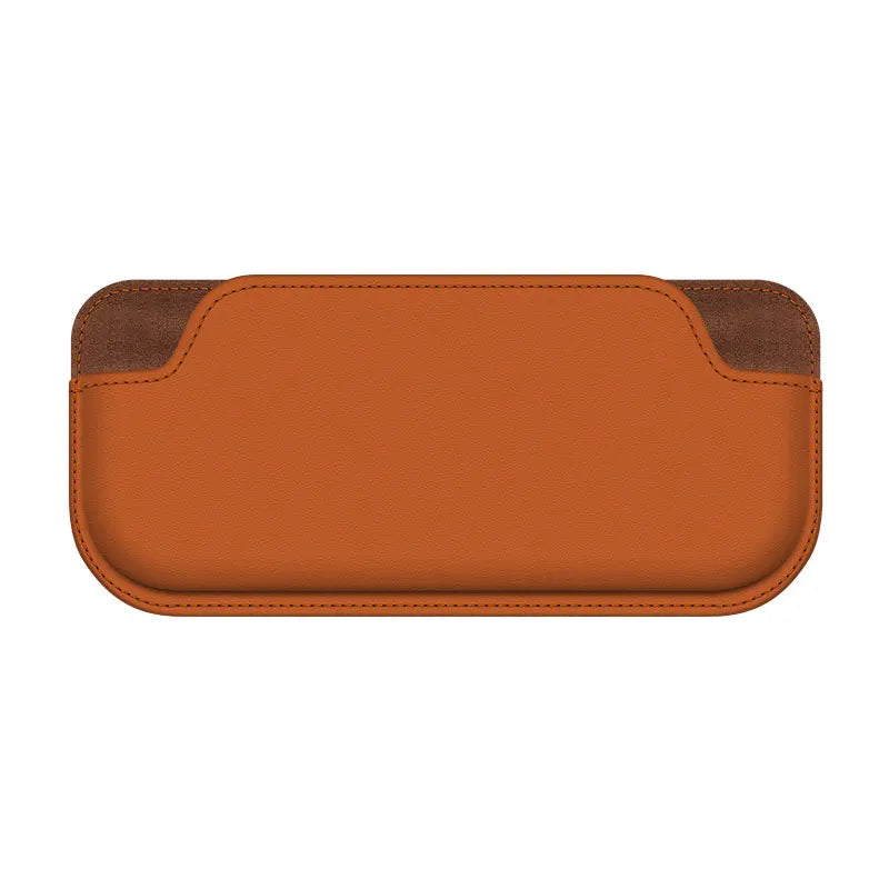 PU Leather Stick-On Car Sunglasses & Glasses Storage Case