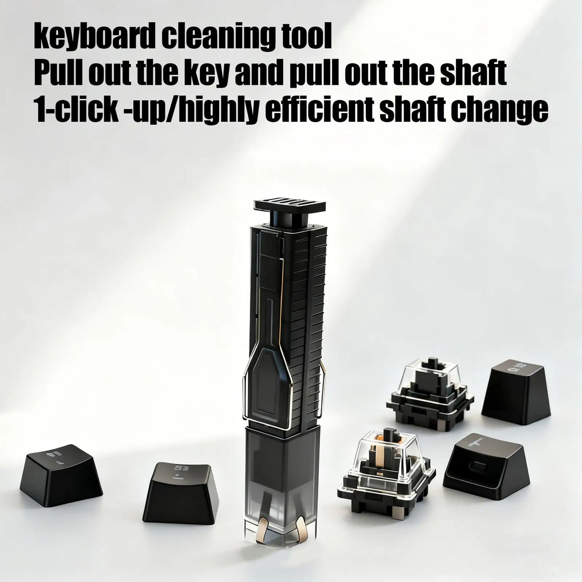 2-in-1 Keycap Puller 4-Claw Grip – Keyboard Key Removal Tool