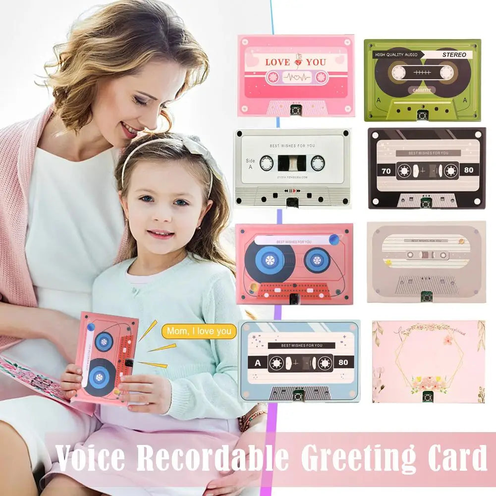 Voice Recordable Greeting Card – 60 Sec Retro Cassette