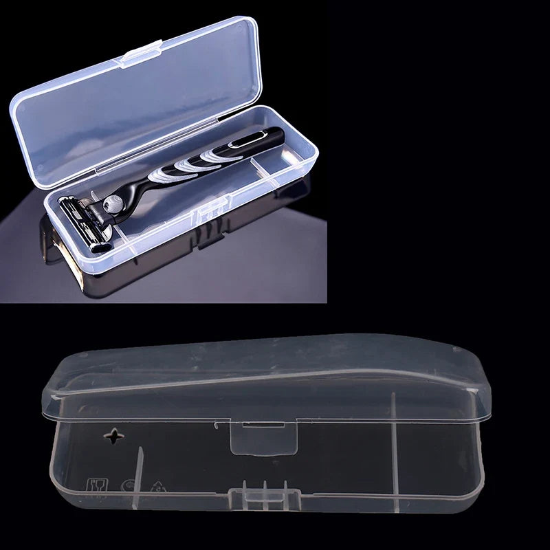 Transparent Razor Storage Box – Plastic Shaver Travel Case