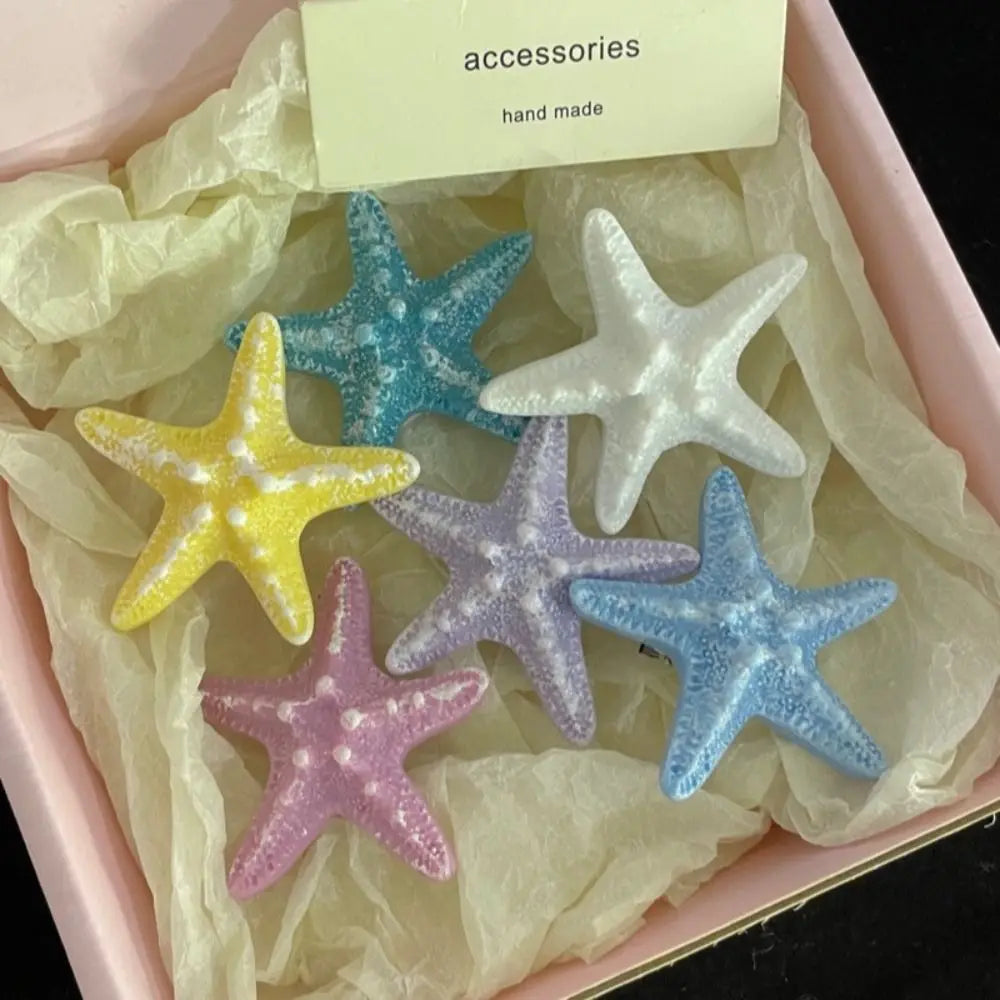 2-Pack Starfish Hair Clips – Korean Style Beach Hairpins