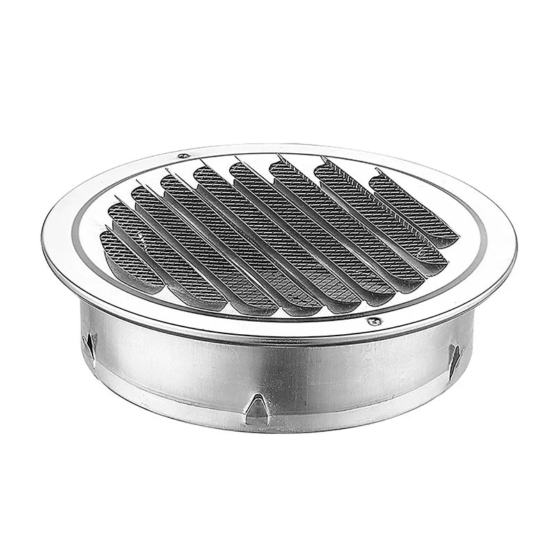 Round Stainless Steel Air Vent Grille | 70–150MM Wall Duct Cover