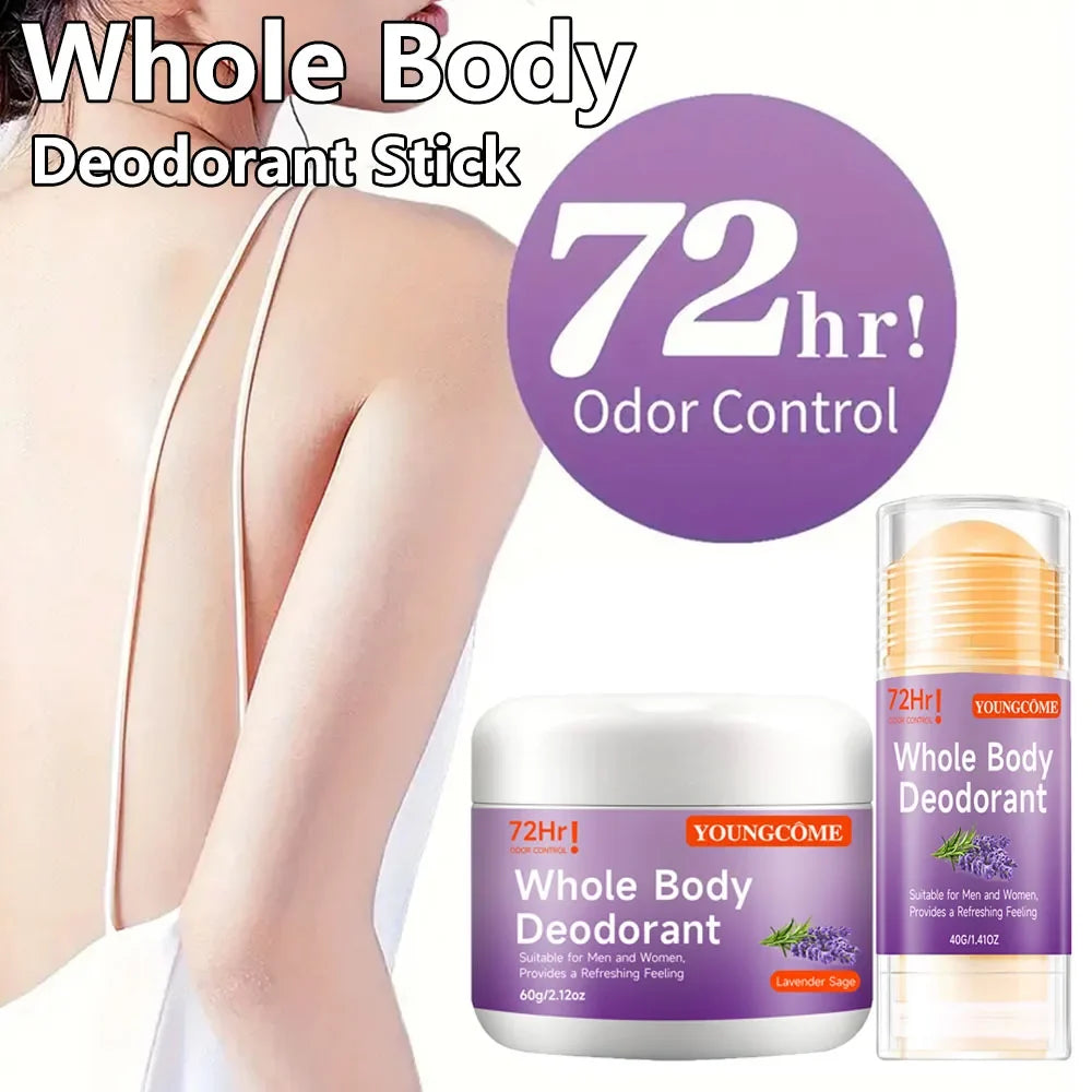 YOUNGCOME Natural Whole Body Deodorant Stick – Peach, 60g