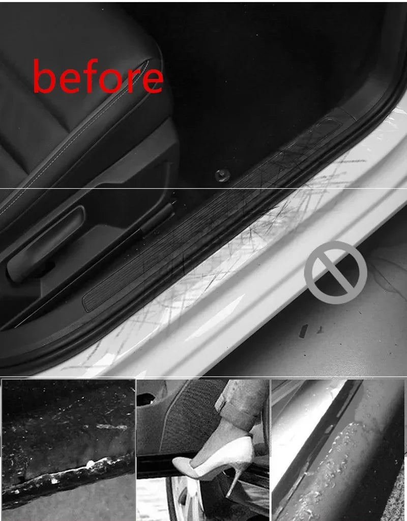 3D Carbon Fiber Protective Tape | Car Door Sill Anti-Scratch Film