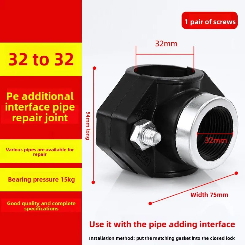 Clamp Saddle Drain Valve 20–50mm Pipe Quick-Connect Fitting