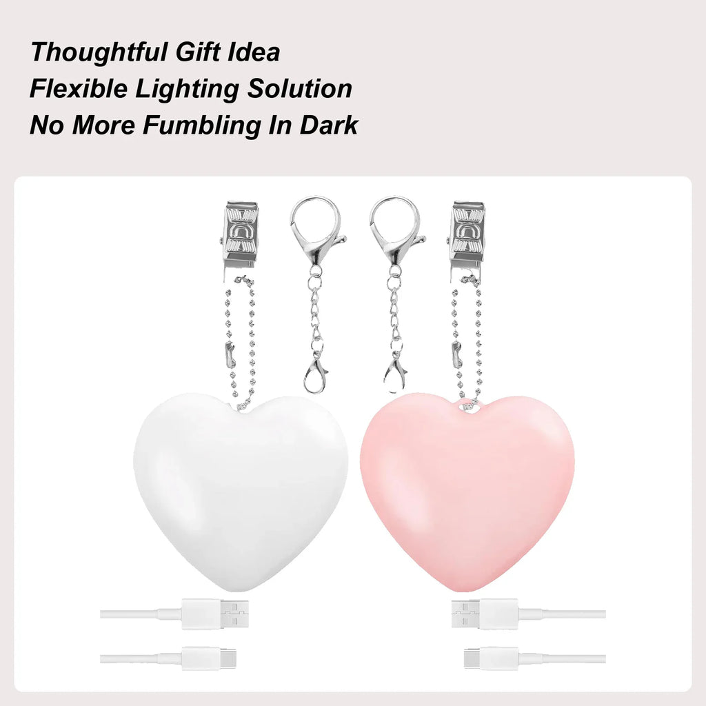Rechargeable Heart Purse Light | Touch Sensor LED Handbag Lamp