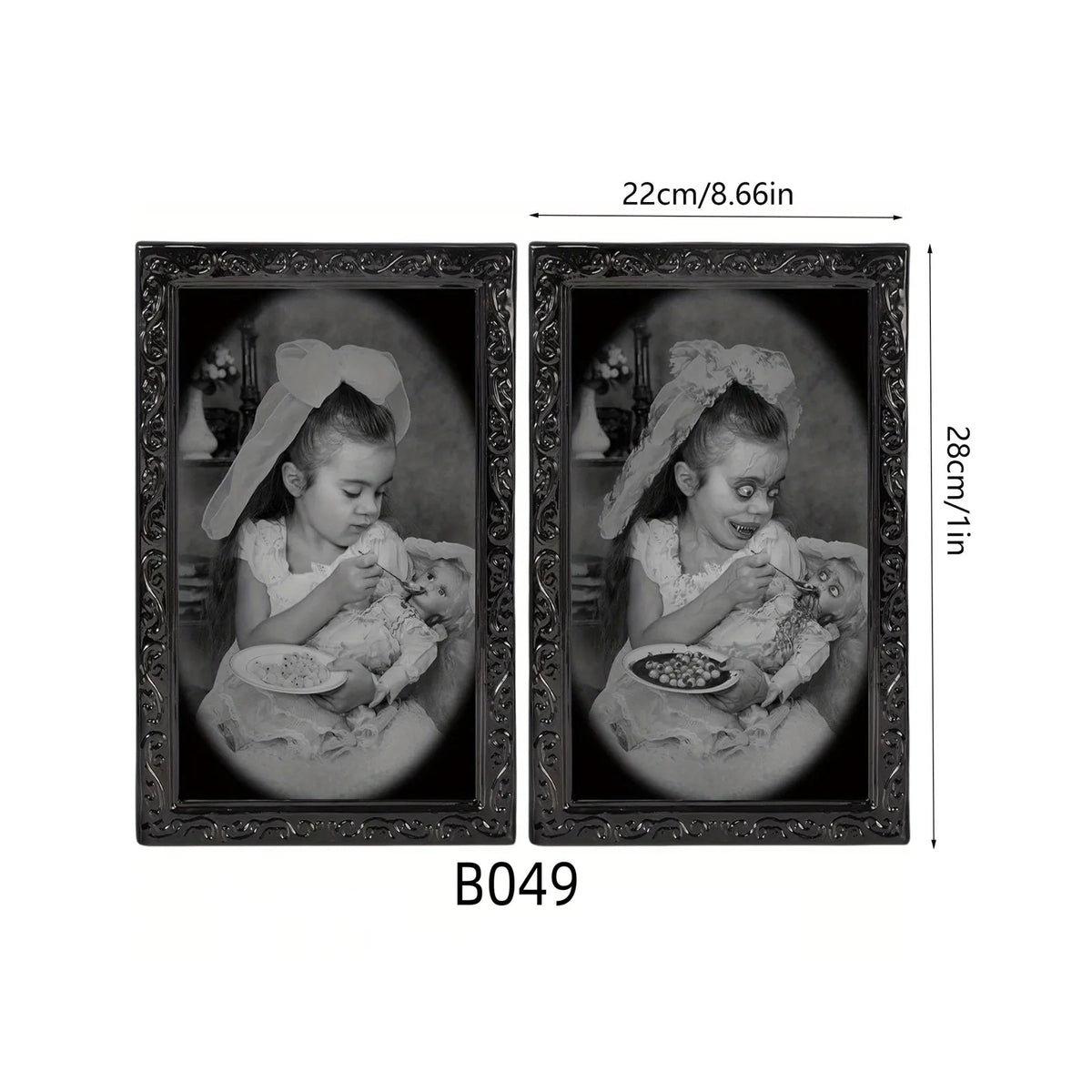 Halloween 3D Changing Face Portrait | Gothic Horror Wall Decor