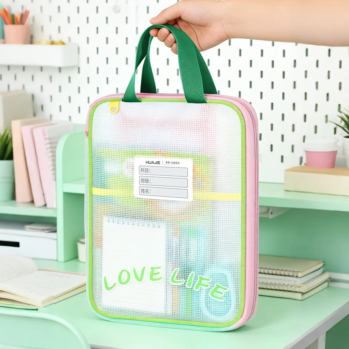 EVA Storage Handbag – Colorful Portable Stationery Organizer