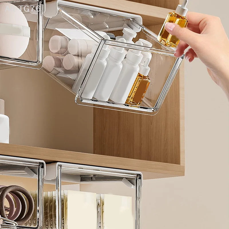 Clear Cosmetic Storage Box – Makeup & Bathroom Organizer