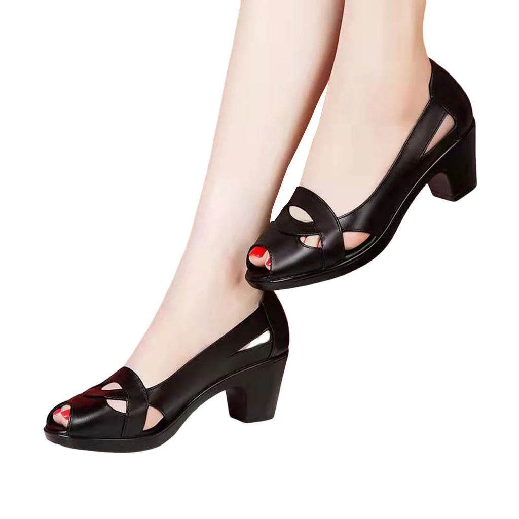 Women's Ankle Strap Sandals – Casual Low Heel Everyday Wear