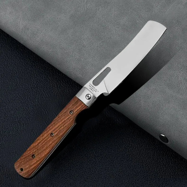 COOKCRAZE Folding Bread Knife | 440A Stainless Steel Rosewood