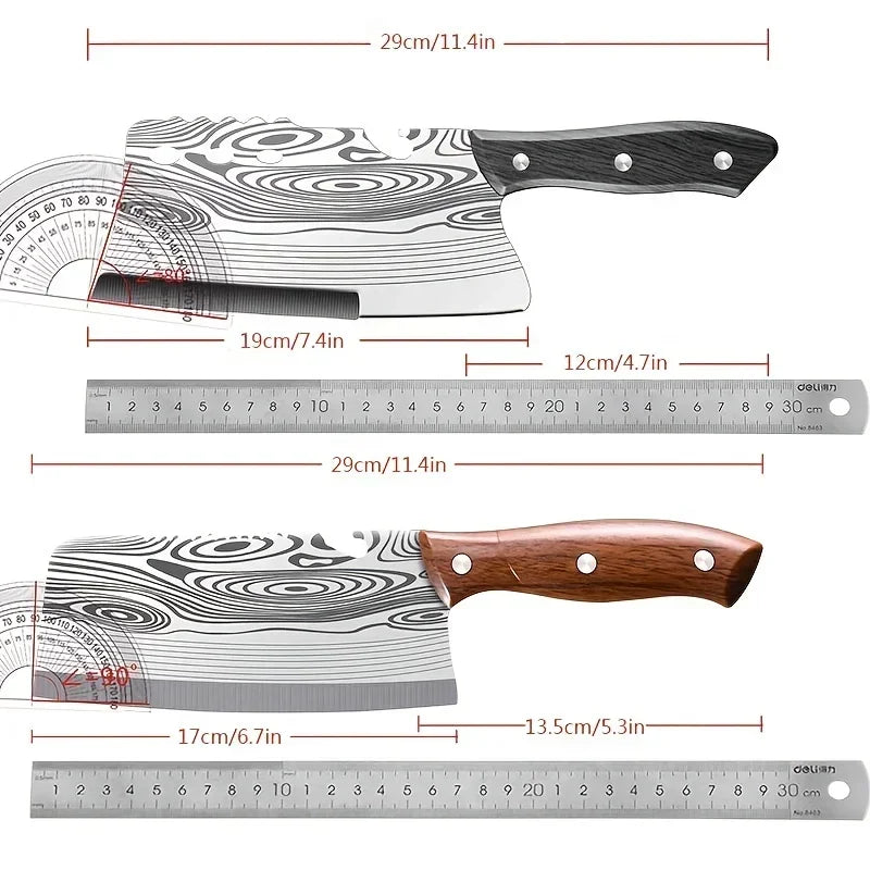 CMGF Damascus Pattern Meat Cleaver – Sharp Stainless Steel Knife