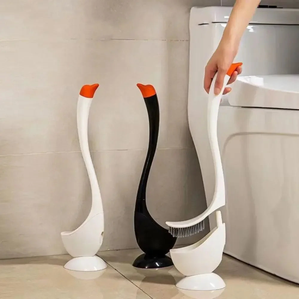 Swan Toilet Brush Set – Cute Long-Handle Bathroom Cleaner