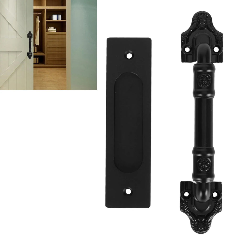 Barn Door Handles Sliding Handle Double Sided Black Pull Gates Garages
