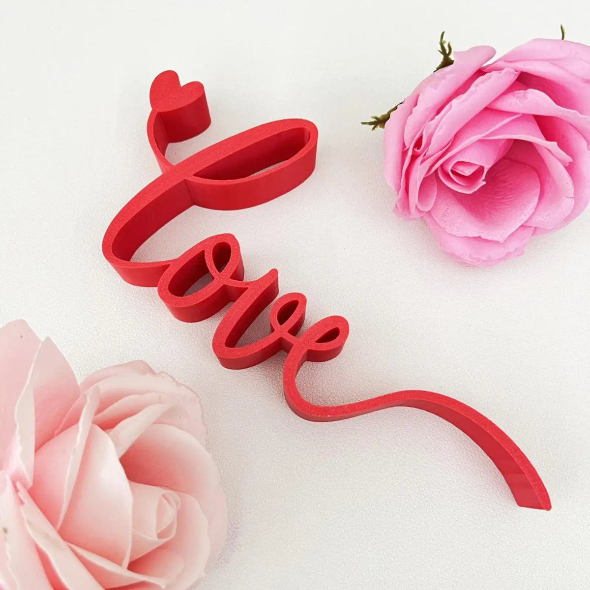 Red 3D LOVE Letters Table Ornament | Valentine's Wedding Decor