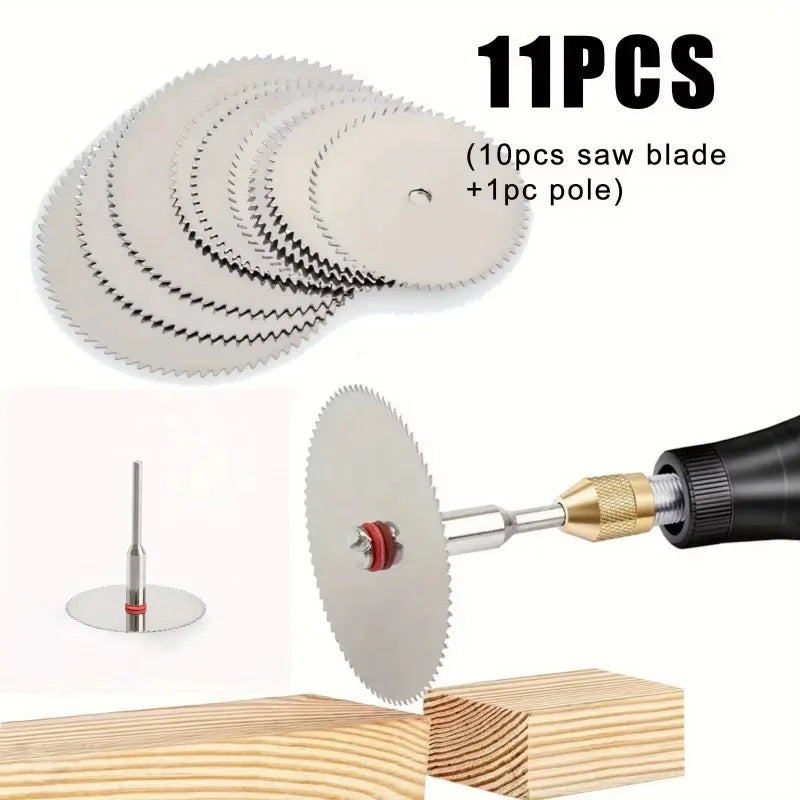 11-Pc Mini Circular Saw Blade Set 22mm 25mm 32mm | Wood & Metal