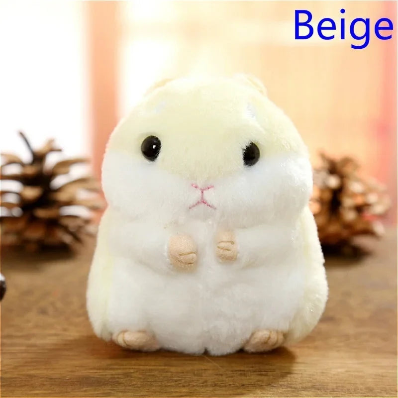 Kawaii Hamster Keychain – Fluffy Faux Fur Pompom Bag Charm