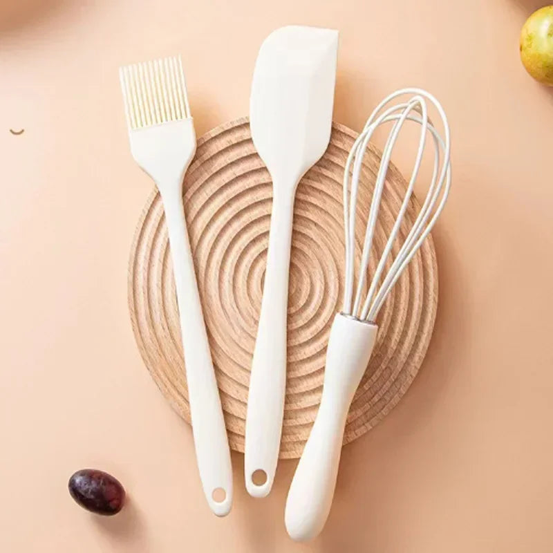 Silicone Baking Set – Spatula, Pastry Brush & Egg Beater 3pc