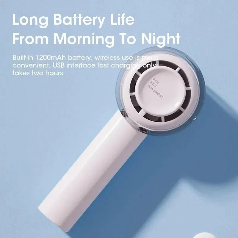 Mini USB Rechargeable Handheld Fan – 3-Speed Portable Cooler