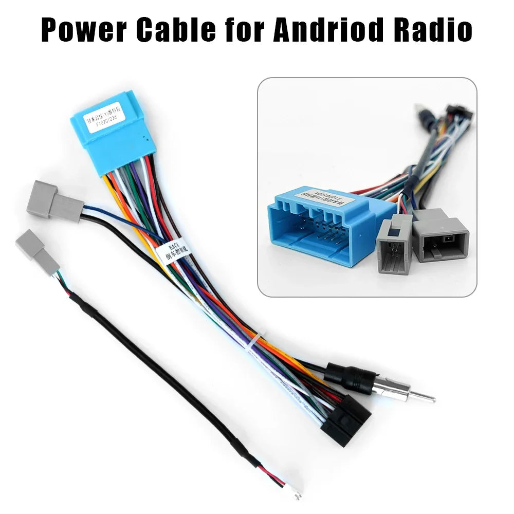 2 Din Car Android Radio Wiring Harness GPS & RCA Connector