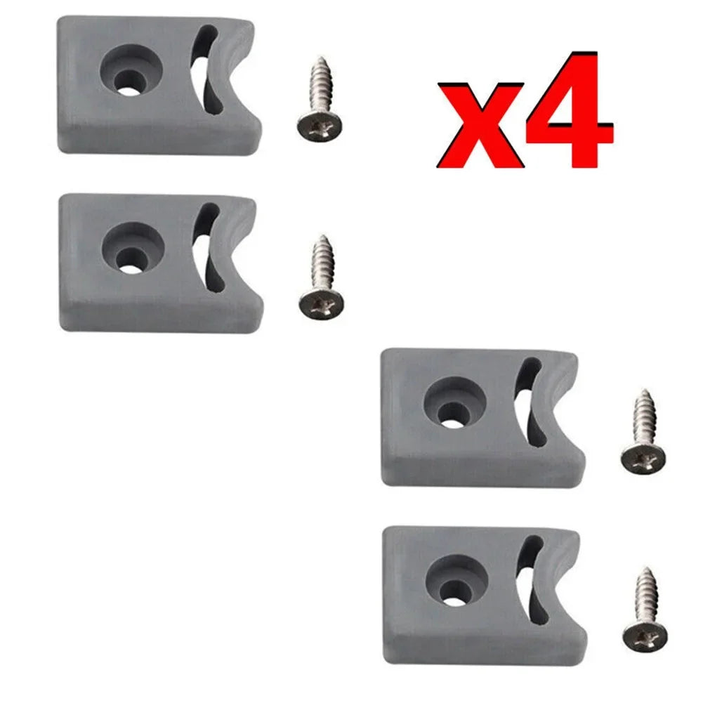 4-Pack Shower Door Pulley Stops & Bumpers | Top & Bottom