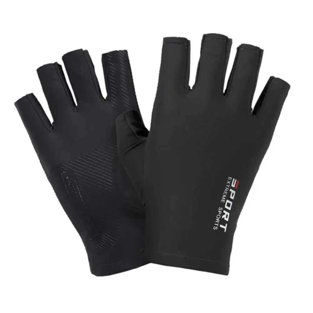 Ice Silk Half-Finger Cycling Gloves – Unisex Sports Gloves