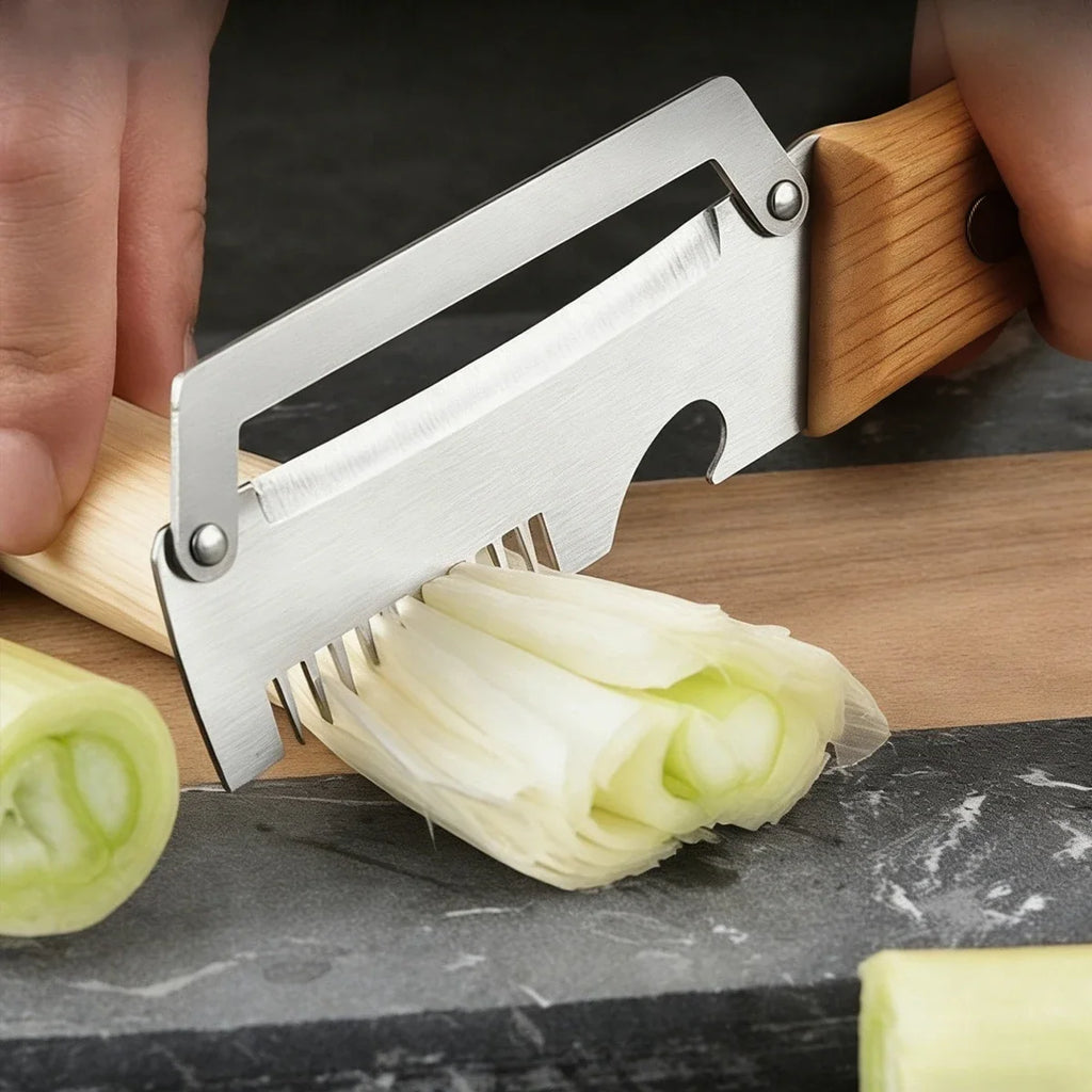 Stainless Steel Peeler with Wooden Handle | Multi-Function