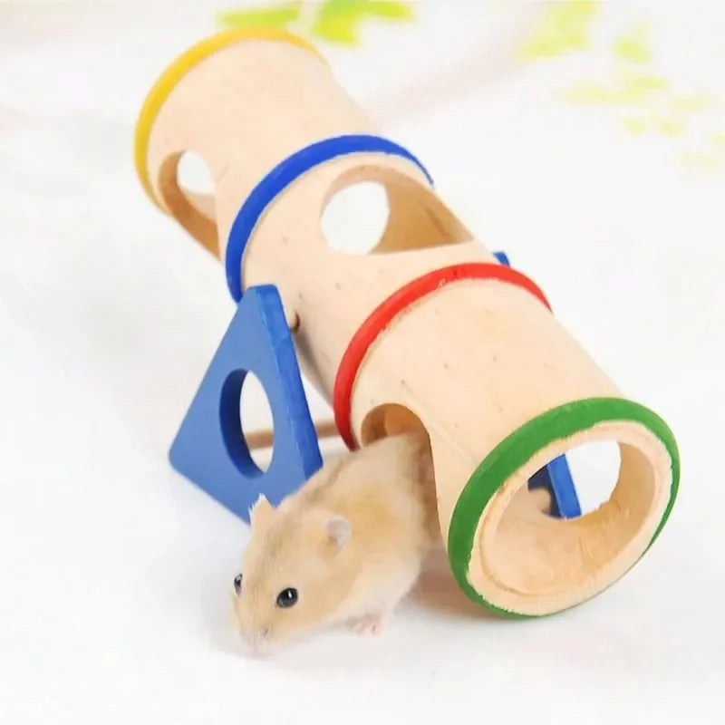 Wooden Rainbow Seesaw Toy for Hamsters & Small Pets