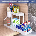 Double Layer Storage Rack Pull-out Box Cabinet Sink Organizing Racks