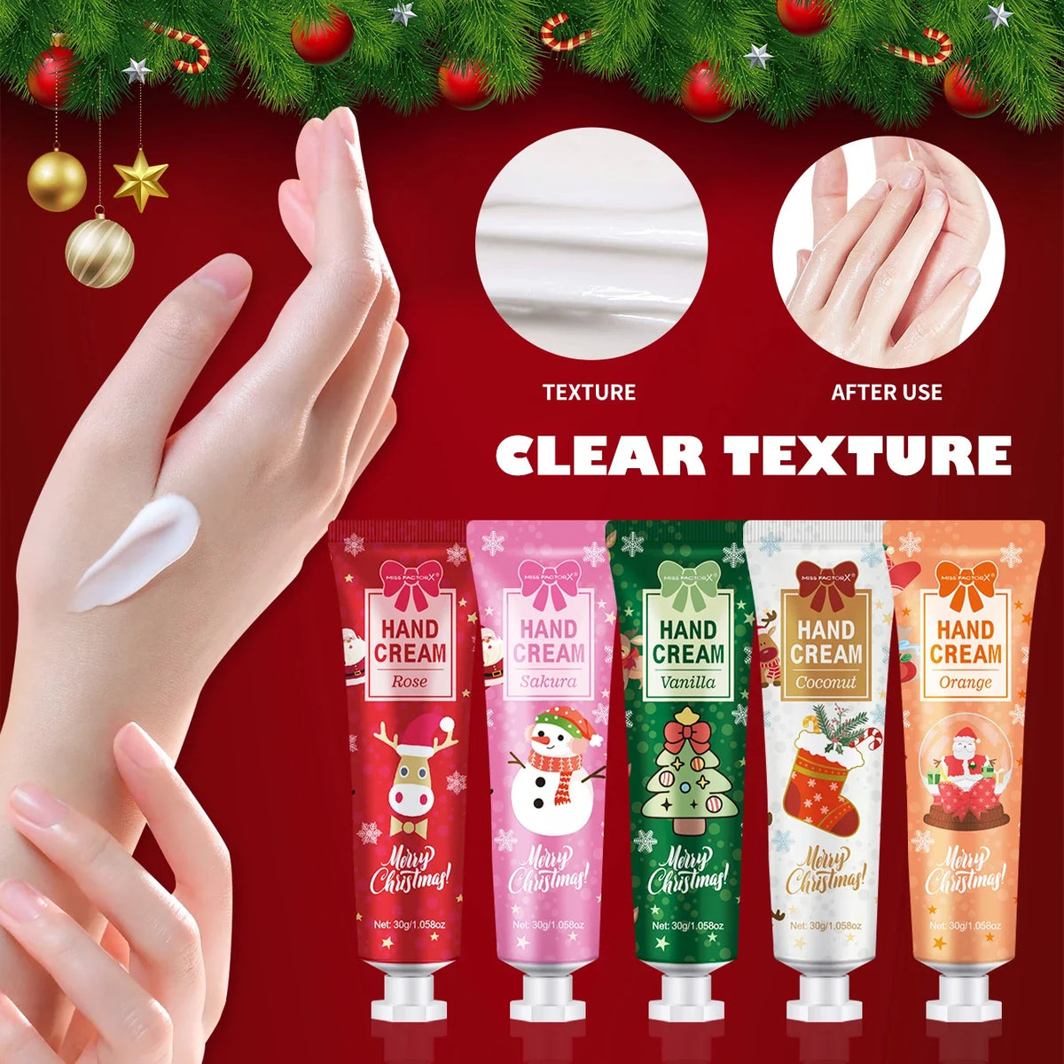 GUDU 5-Piece Hand Cream Gift Set – Travel Size 30g Moisturizer