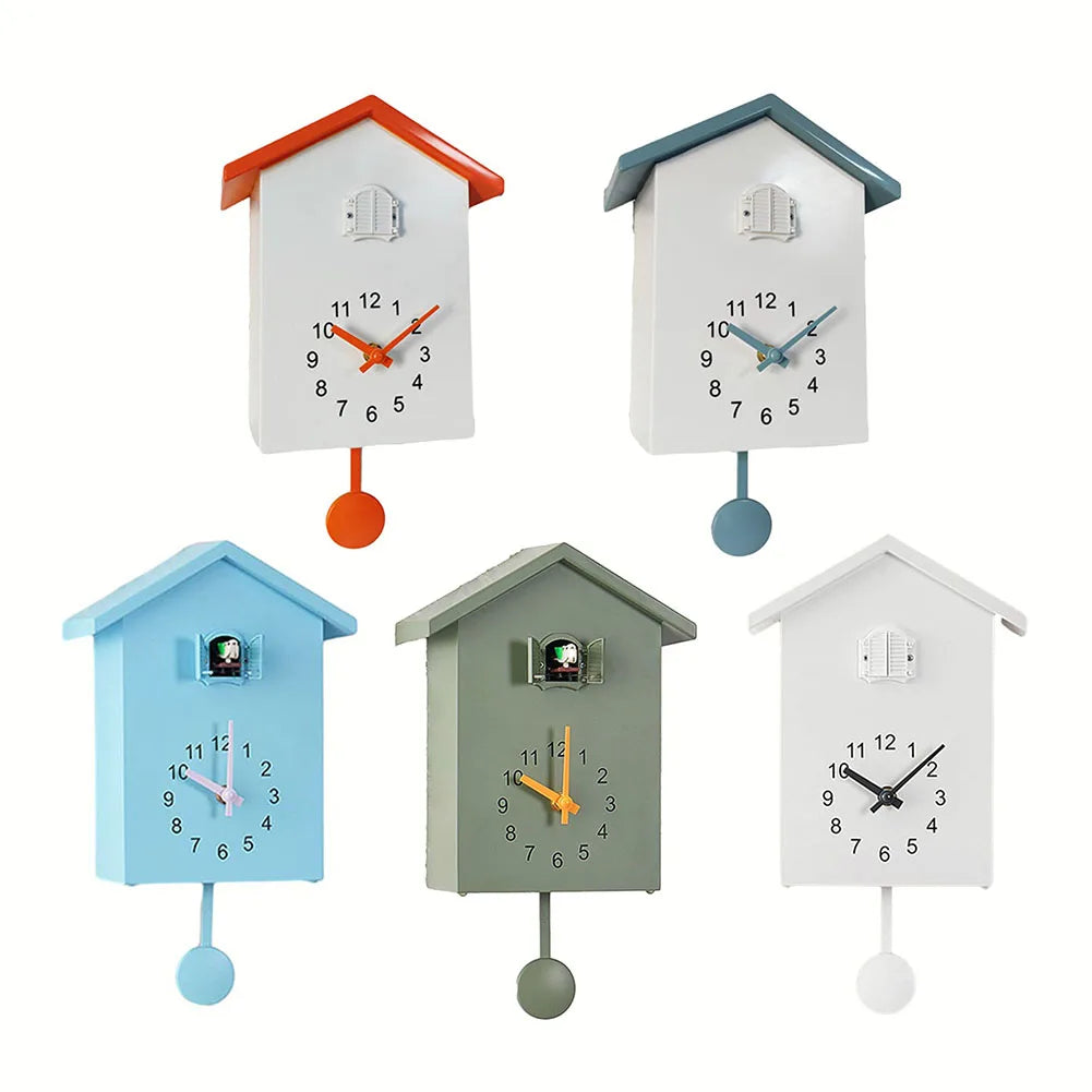 Cuckoo Clock Voices Call Bird House Wall Art Home Living Room Office