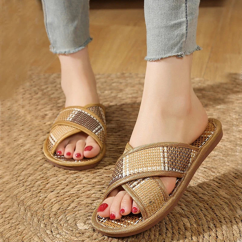 JPNTKY Bamboo Vine Indoor Slippers | Soft EVA Sole for Men