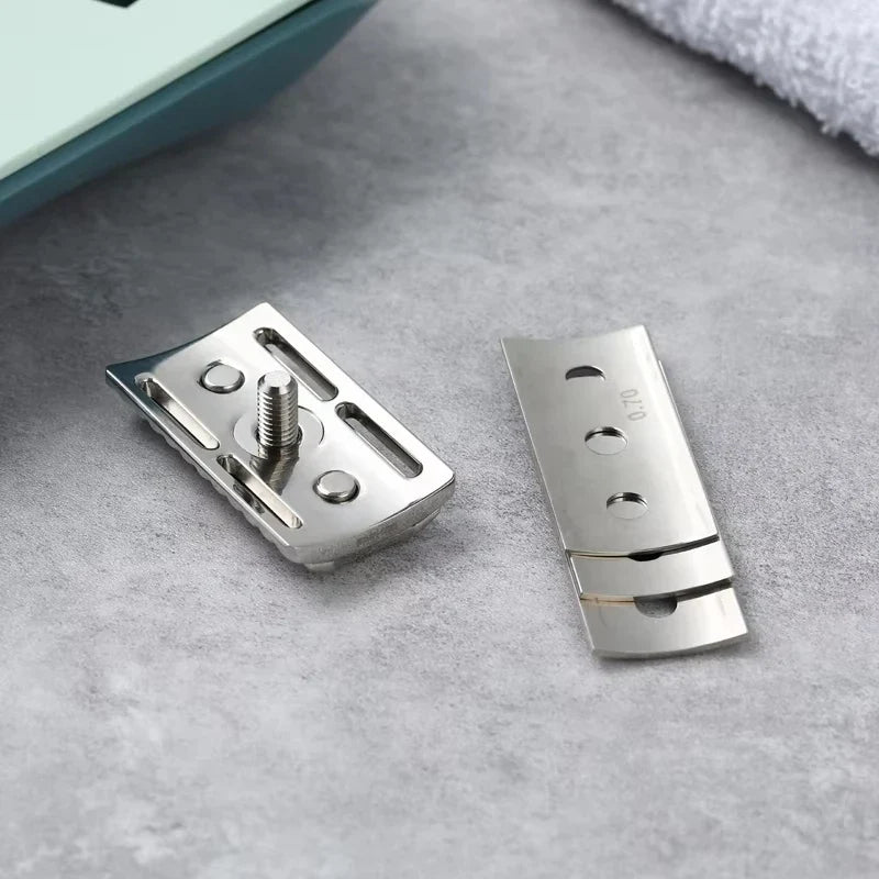 YAQI Trifecta Adjustable 316 SS Safety Razor Head – 3 Blade Gaps
