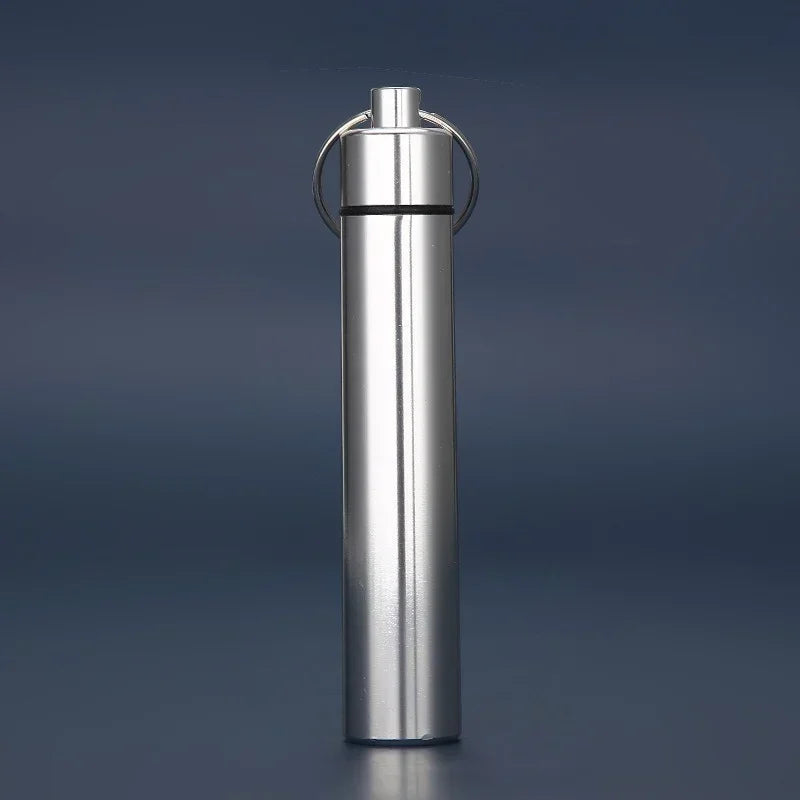 Stainless Steel Toothpick & Floss Set | Portable Storage Tube