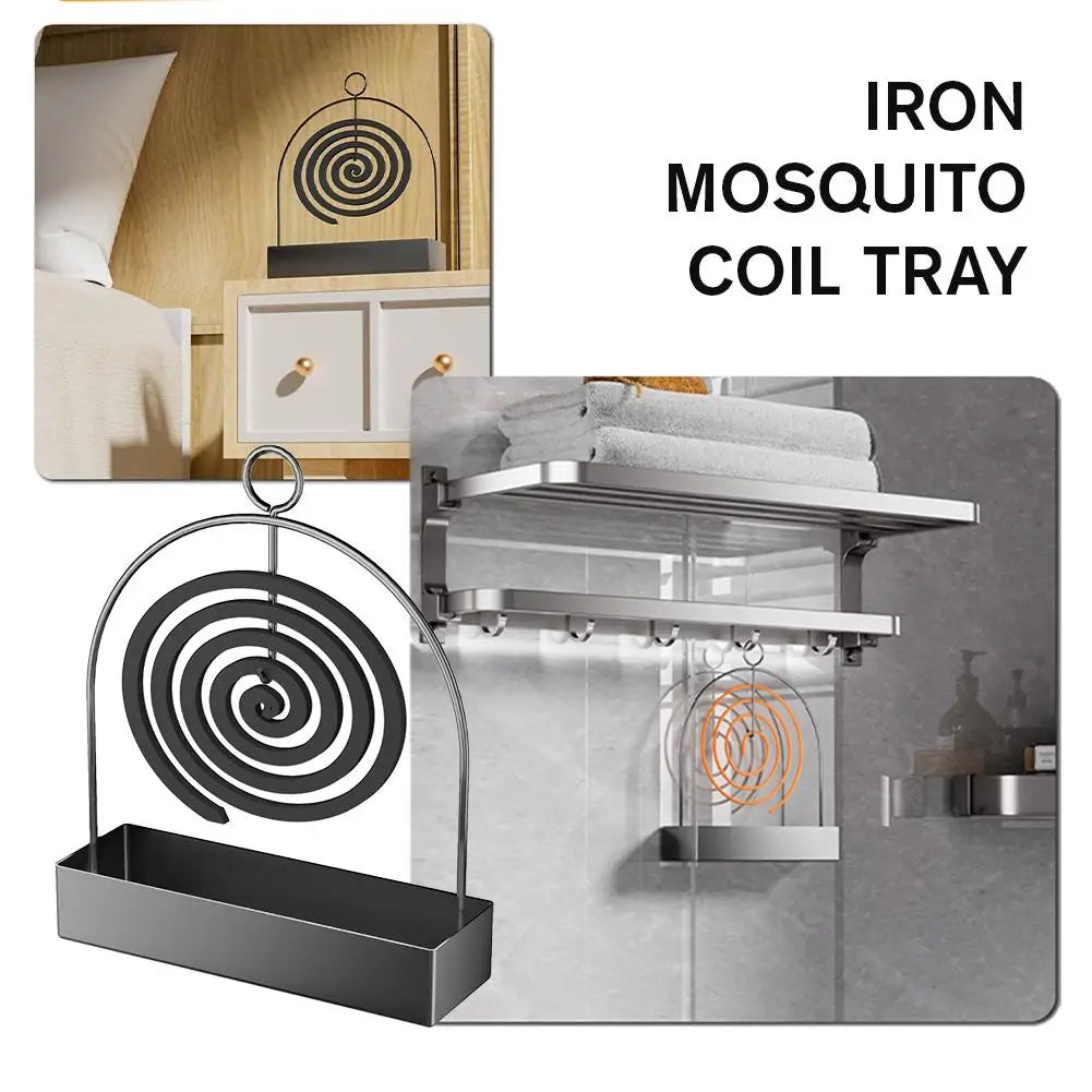 Hanging Mosquito Coil Holder – Metal Rack for Home & Camping