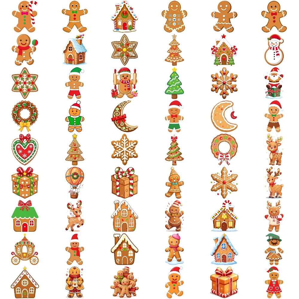 54pcs Christmas Temporary Tattoos – Snowflake, Tree & More