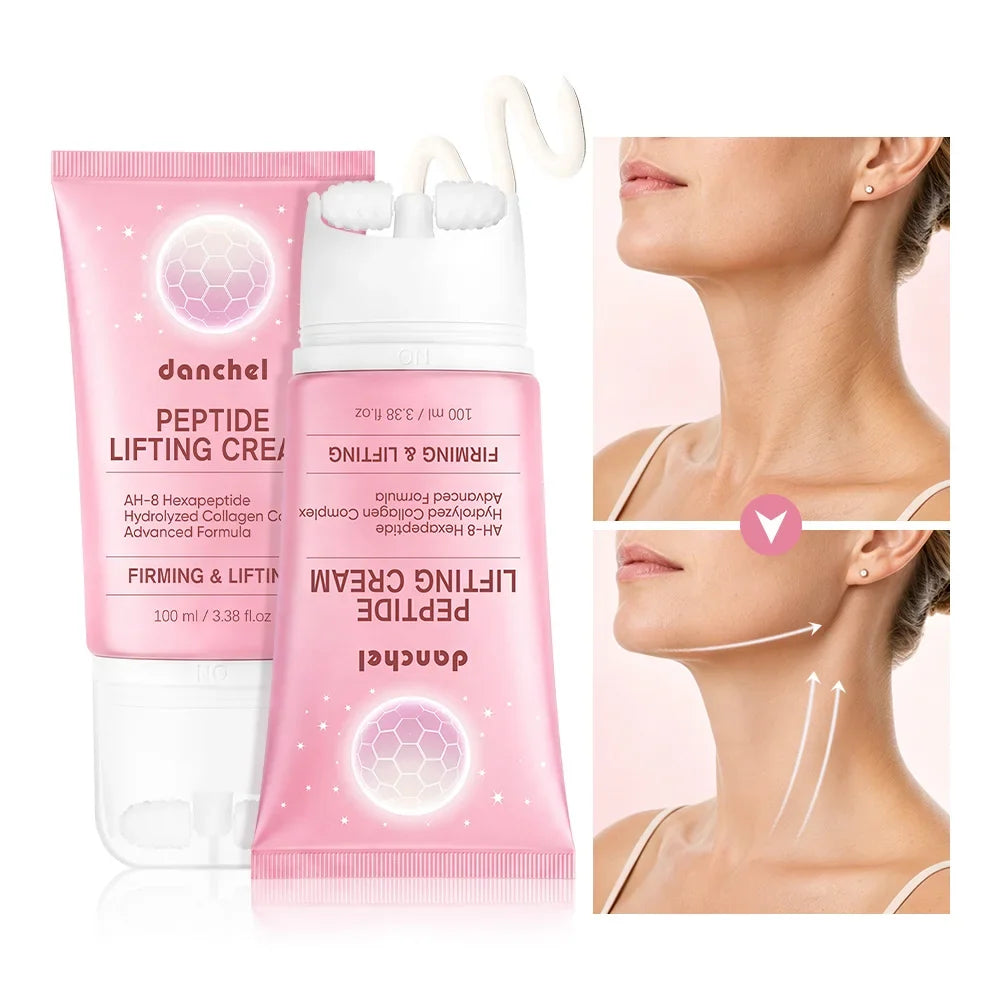AH-8 Hexapeptide Neck Firming Cream with Dual Roller