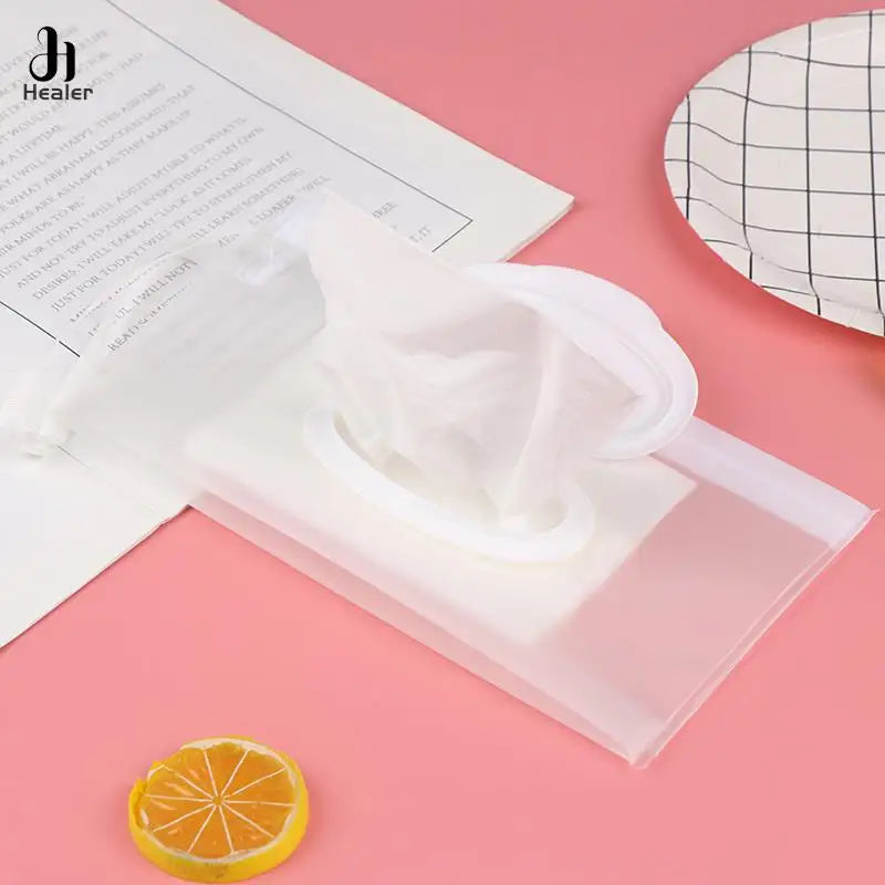 Portable Baby Wet Wipes Dispenser Bag | Cartoon Snap-Strap Pouch