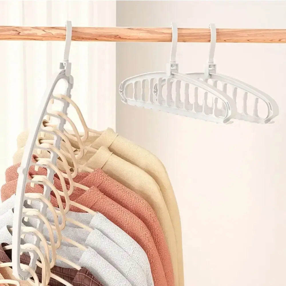 4-Pack Rotatable Multi-Hole Clothes Hanger | Space-Saving Rack