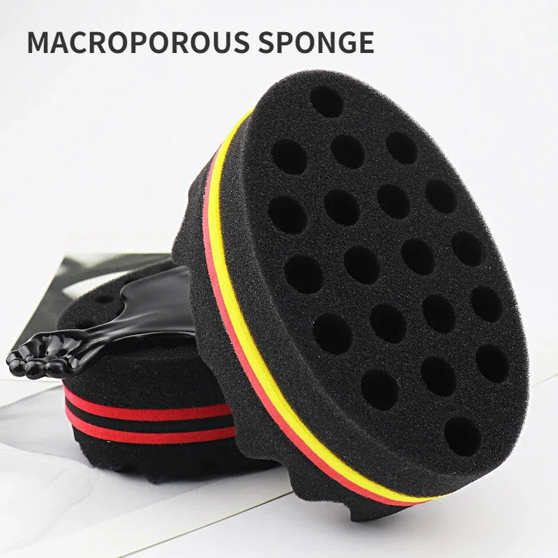 5-Pack Oval Double-Sided Twist Hair Sponge Brush | Afro Coils