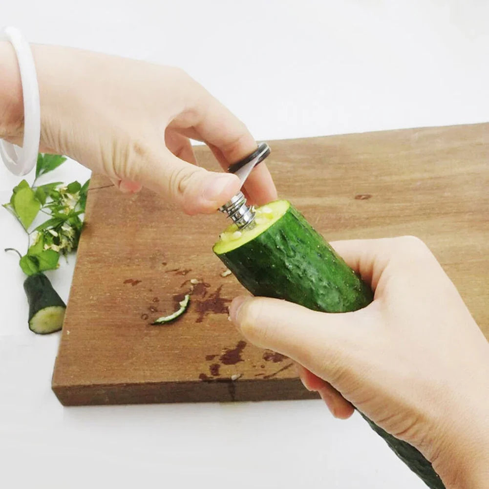 Stainless Steel Spiral Vegetable Cutter | Manual Slicer Tool