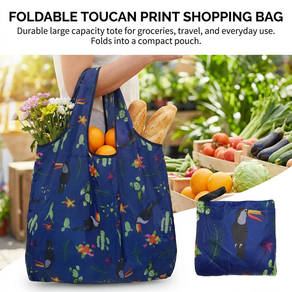 Large Foldable Tote Bag – 190T Polyester, Waterproof, Reusable