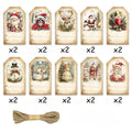 Christmas Gift Tags – Santa, Snowmen & Deer | 20/40 Pcs Set