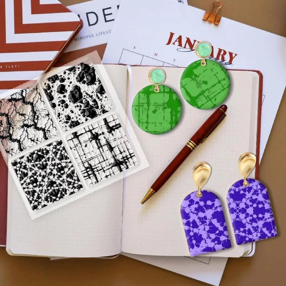 Marble Clay Texture Mat – DIY Jewelry & Card Making Stamps