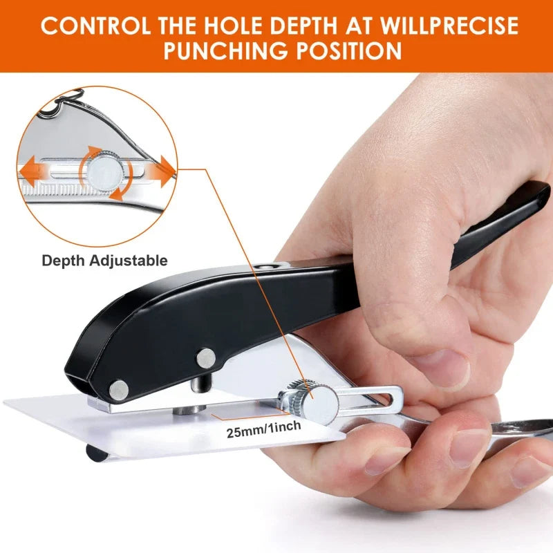 Paper Puncher Edge Banding Punching Pliers Round Hole Metal Portable