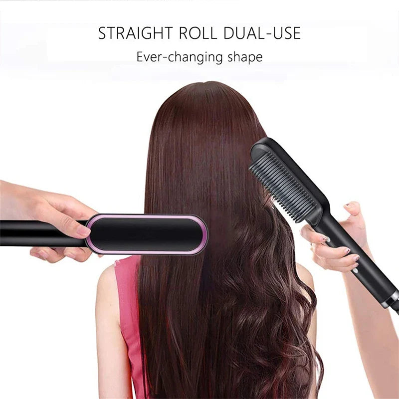 Electric Hair Straightening Brush | Fast Heating Styling Comb