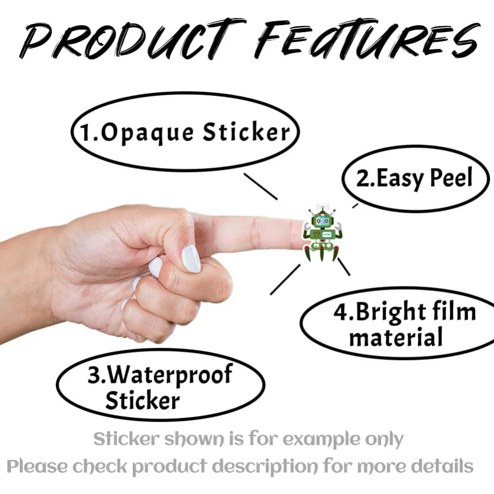 Robot Self-Adhesive Stickers 180pcs – Craft & Party Seals