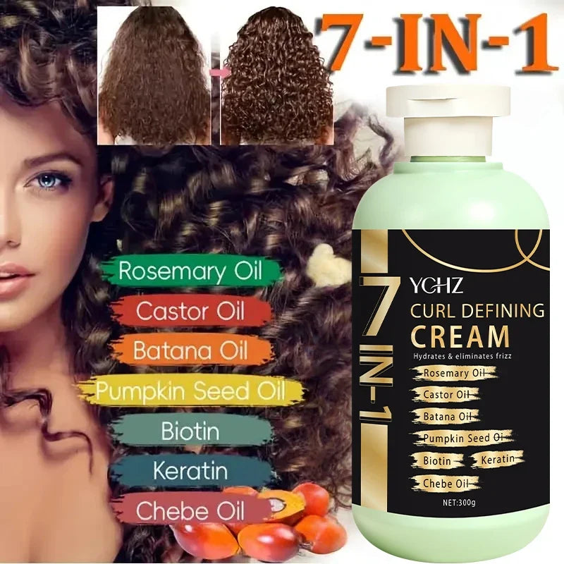 YCHZ Curly Hair Cream – Deep Moisture & Curl Enhancer 300g