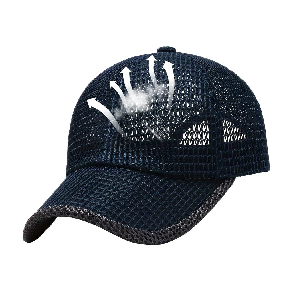 Mesh Baseball Cap – Breathable Unisex Dad Hat for Outdoors