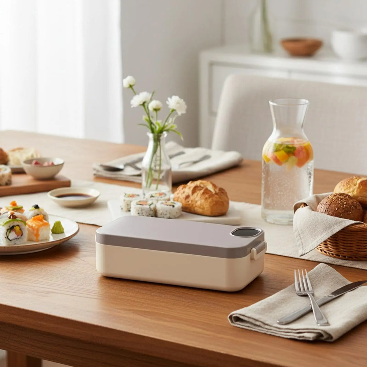 Portable Electric Lunch Box | Rechargeable Stainless Warmer